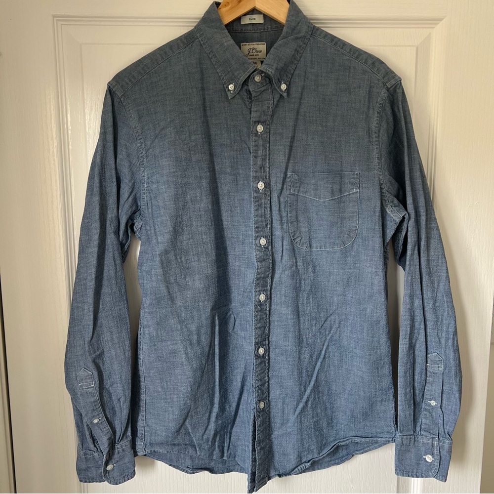 J. Crew Mens Chambray Button Down